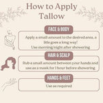 Grass fed Pure 100% Whipped Tallow Cream - Gloryglowbaby