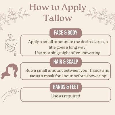 Grass fed Pure 100% Whipped Tallow Cream - Gloryglowbaby