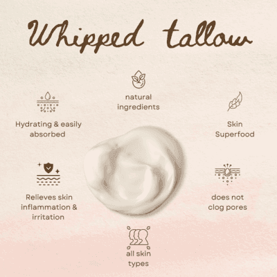 Grass fed Pure 100% Whipped Tallow Cream - Gloryglowbaby