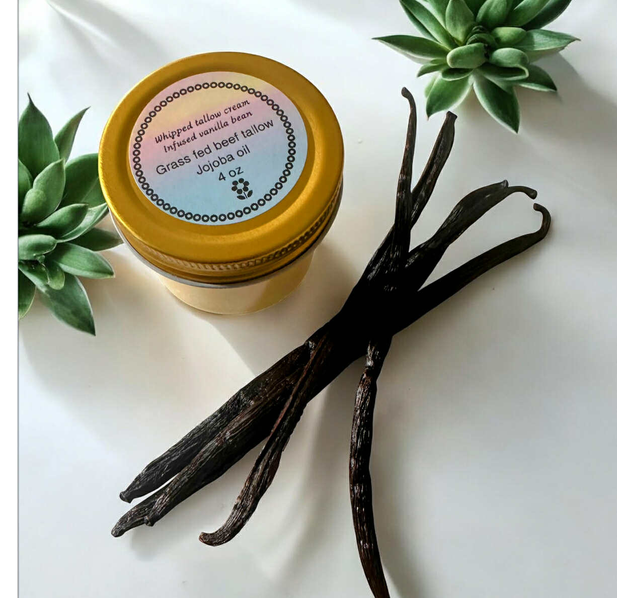 Whipped Tallow Cream Vanilla Infused - Gloryglowbaby